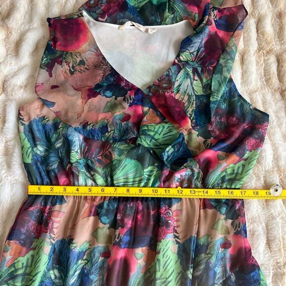Soft Surroundings Womens Ambrosia Tiered Floral Maxi Dress Multicolor Size Large - Picture 9 of 9